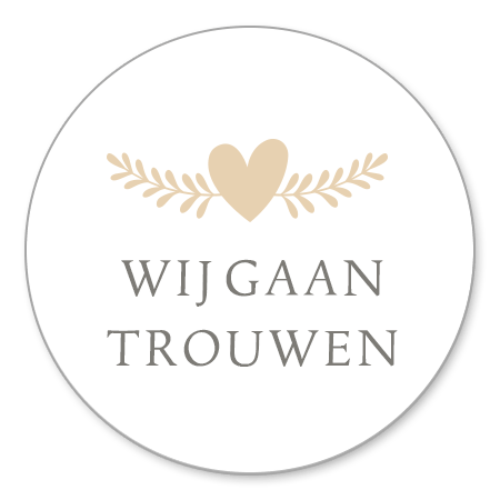 Wij gaan trouwen - Hartje met takje